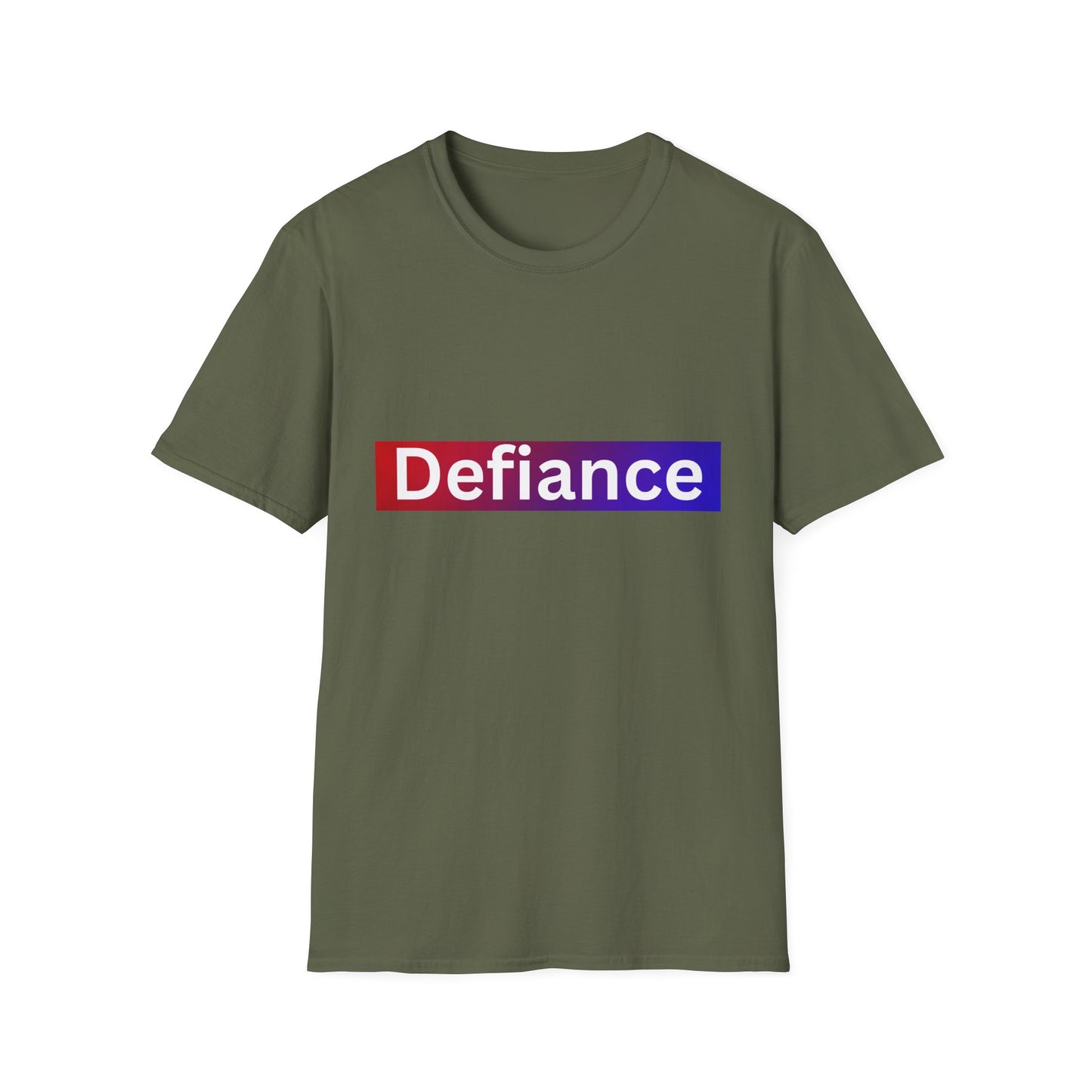 Defiance Soft style T-Shirt, Empowering Graphic Tee, Casual Everyday Wear, Great for Gifts, Statement Apparel