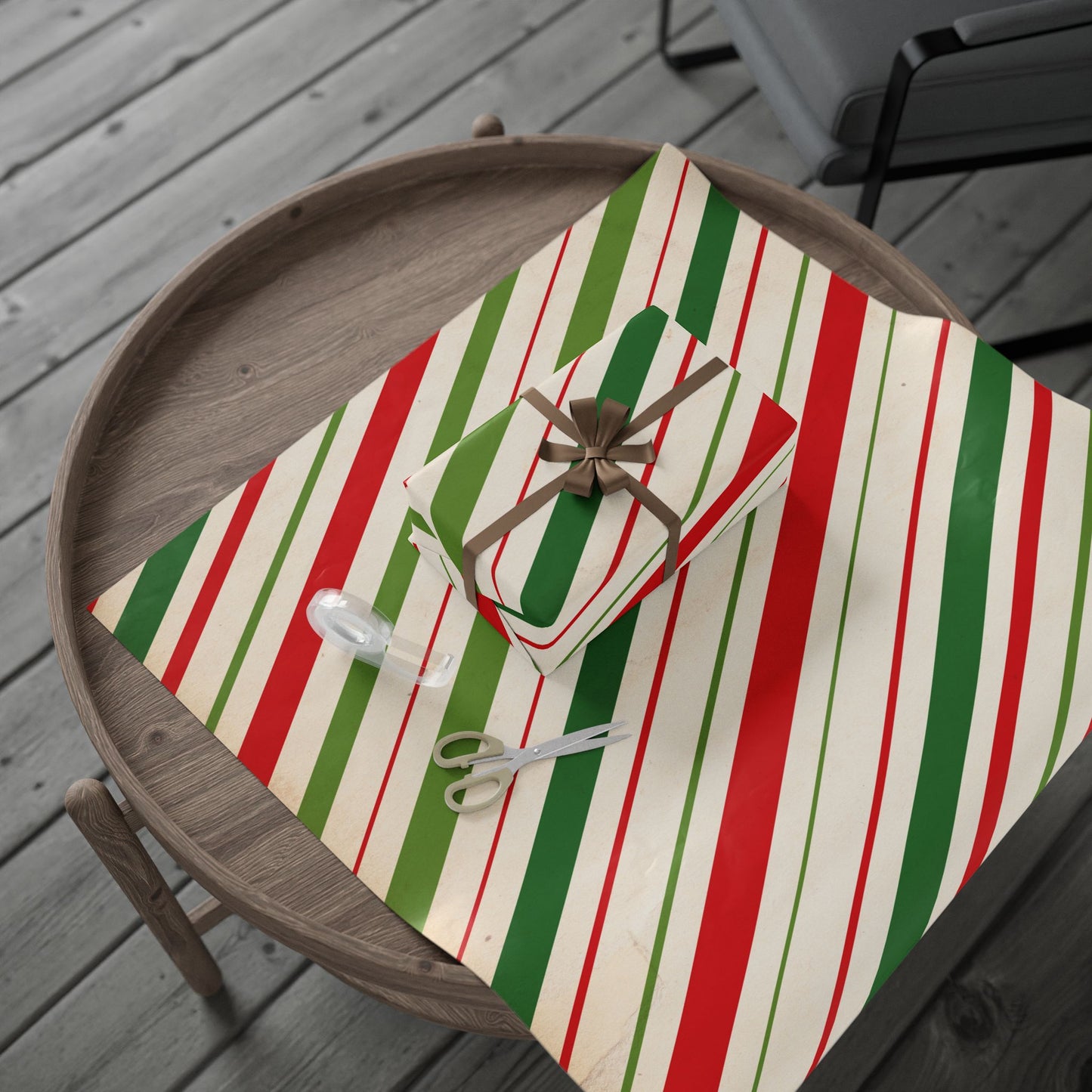 Festive Wrapping Paper, Holiday Gift Wrapping, Christmas Decor, Eco-Friendly Gift Wrap, Striped Wrapping Sheets