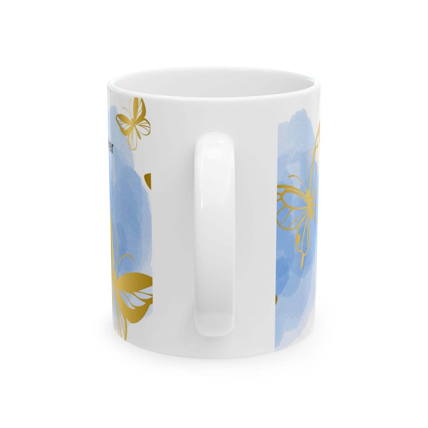 Inspirational Butterfly Ceramic Mug - Celebrate Life, Be Silly, Perfect Gift for Friends, Birthday Gift, Coffee Mug, Tea Cup, Blue Decor