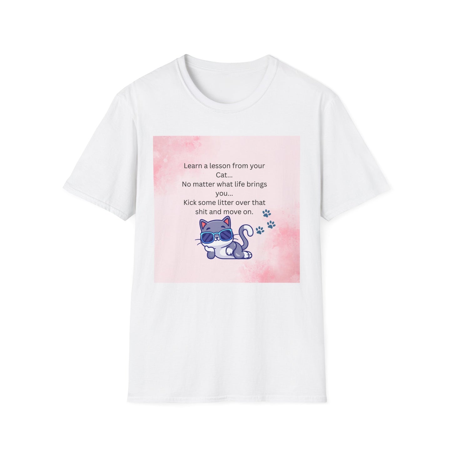 Reflective Cat Quote T-Shirt, Motivational Tee, Pet Lover Shirt, Gift for Cat Owners, Cute Cat Design, Funny Cat Lover Apparel