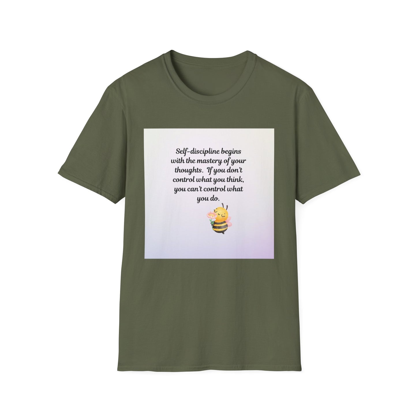 Inspirational Quote Softstyle T-Shirt, Motivational Tee, Gift for Fitness Lovers, Self-Discipline Shirt, Casual Wear