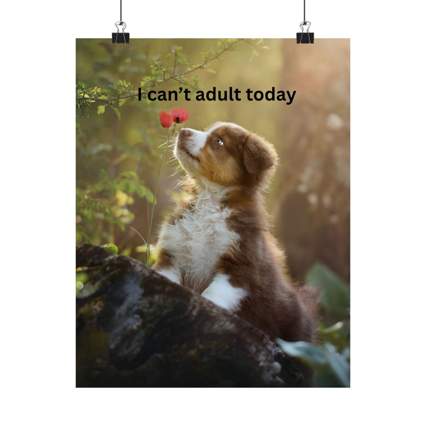 Playful Dog Poster, Inspirational Wall Art, Funny Home Decor, Gift for Pet Lovers, Cute Animal Print, Humor for Dog Owners