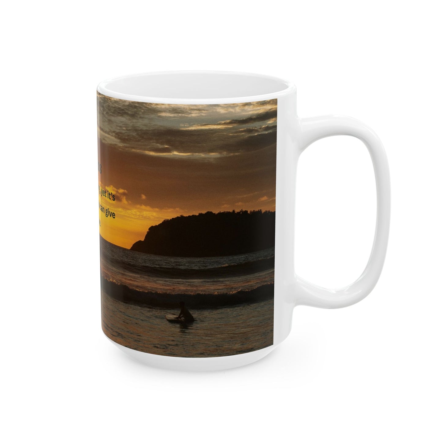 Kindness Sunset Ceramic Mug — Inspirational Quote Coffee Cup (11oz, 15oz)