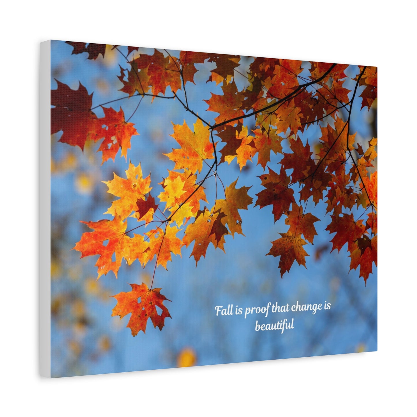 Autumn Canvas Wall Art, Seasonal Decor, Inspirational Quote, Fall Home Decor, Nature Photography