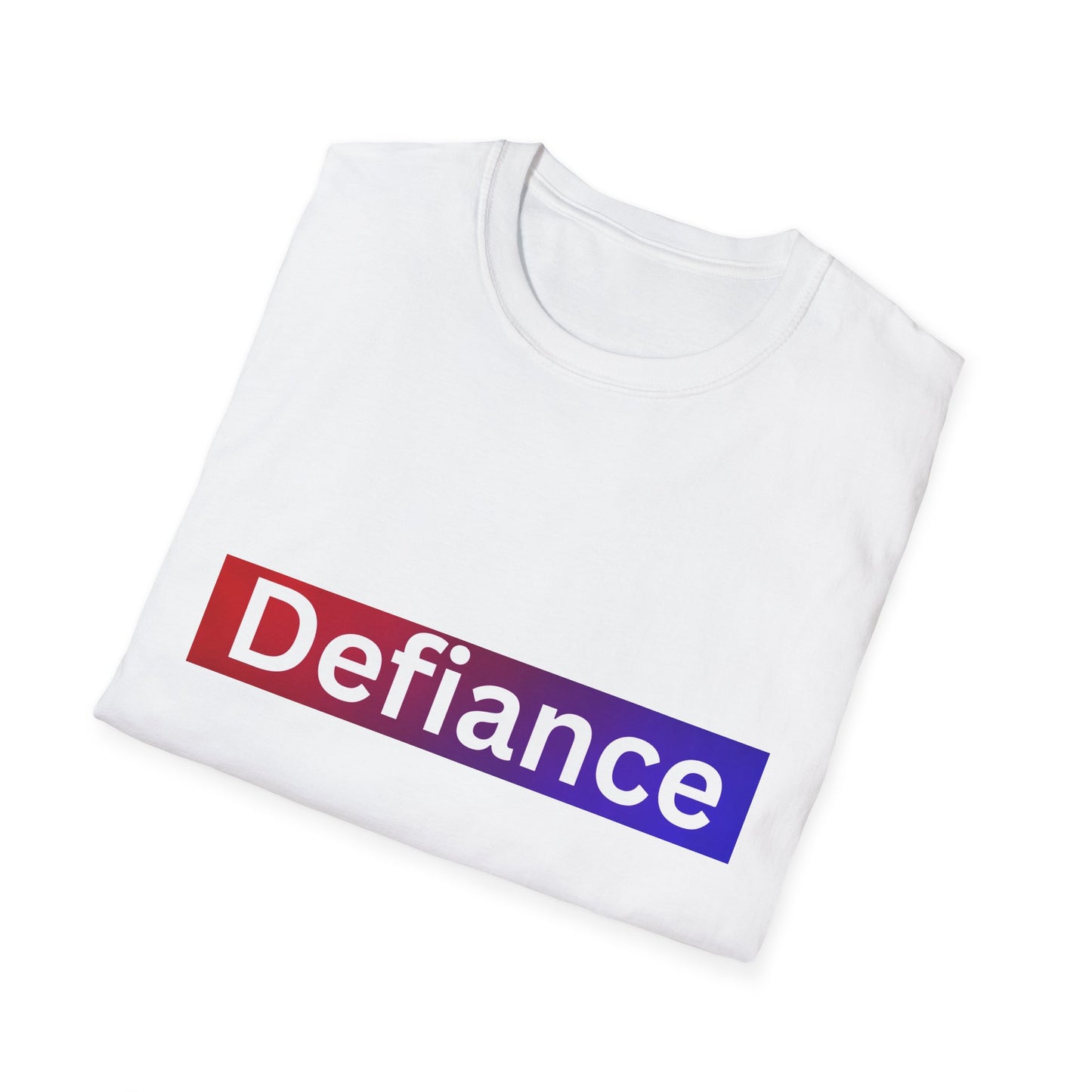 Defiance Soft style T-Shirt, Empowering Graphic Tee, Casual Everyday Wear, Great for Gifts, Statement Apparel