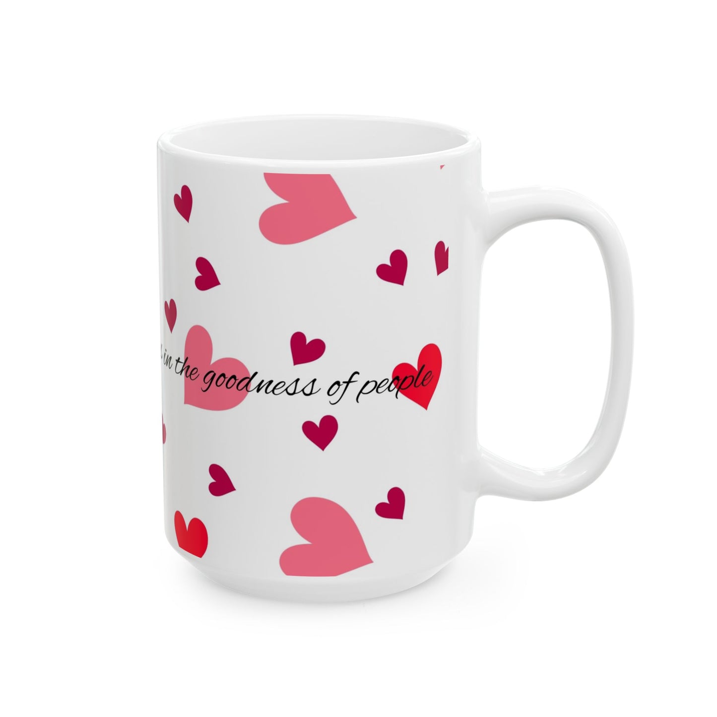 Valentine's Love Ceramic Mug, Heart Pattern Cup, Gift for Her, Coffee Tea Mug, Love Mug, Heartfelt Present