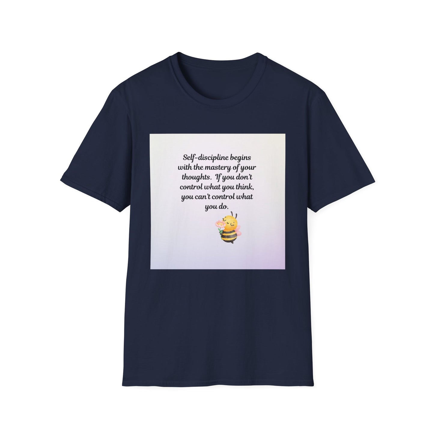 Inspirational Quote Softstyle T-Shirt, Motivational Tee, Gift for Fitness Lovers, Self-Discipline Shirt, Casual Wear