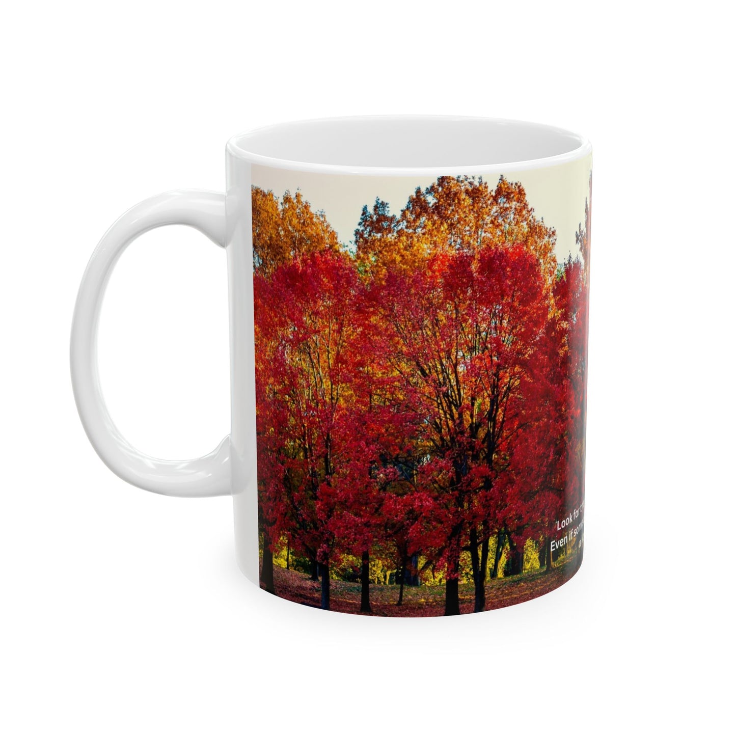 Autumn Inspiration Mug – Motivational Ceramic Coffee Cup, Fall Decor Gift, Gratitude Reminder, Cozy Beverage Holder