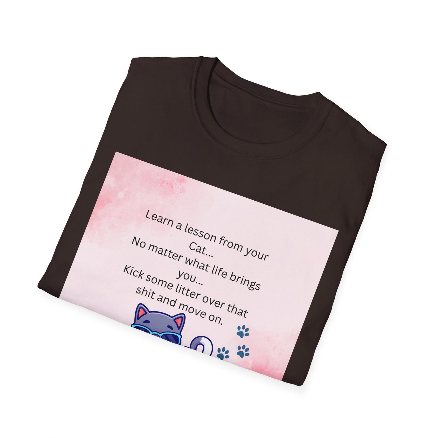 Reflective Cat Quote T-Shirt, Motivational Tee, Pet Lover Shirt, Gift for Cat Owners, Cute Cat Design, Funny Cat Lover Apparel