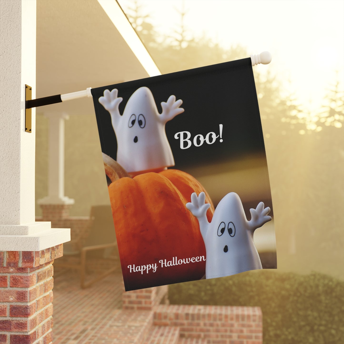 Halloween Garden Banner, Decorative Yard Flag, Spooky Outdoor Decor, Fall Home Accents, Trick or Treat Sign