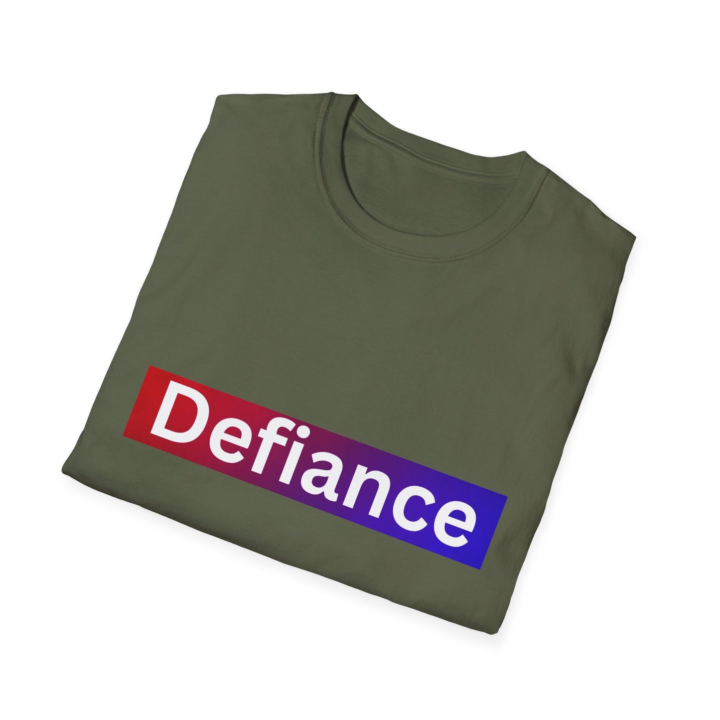 Defiance Soft style T-Shirt, Empowering Graphic Tee, Casual Everyday Wear, Great for Gifts, Statement Apparel