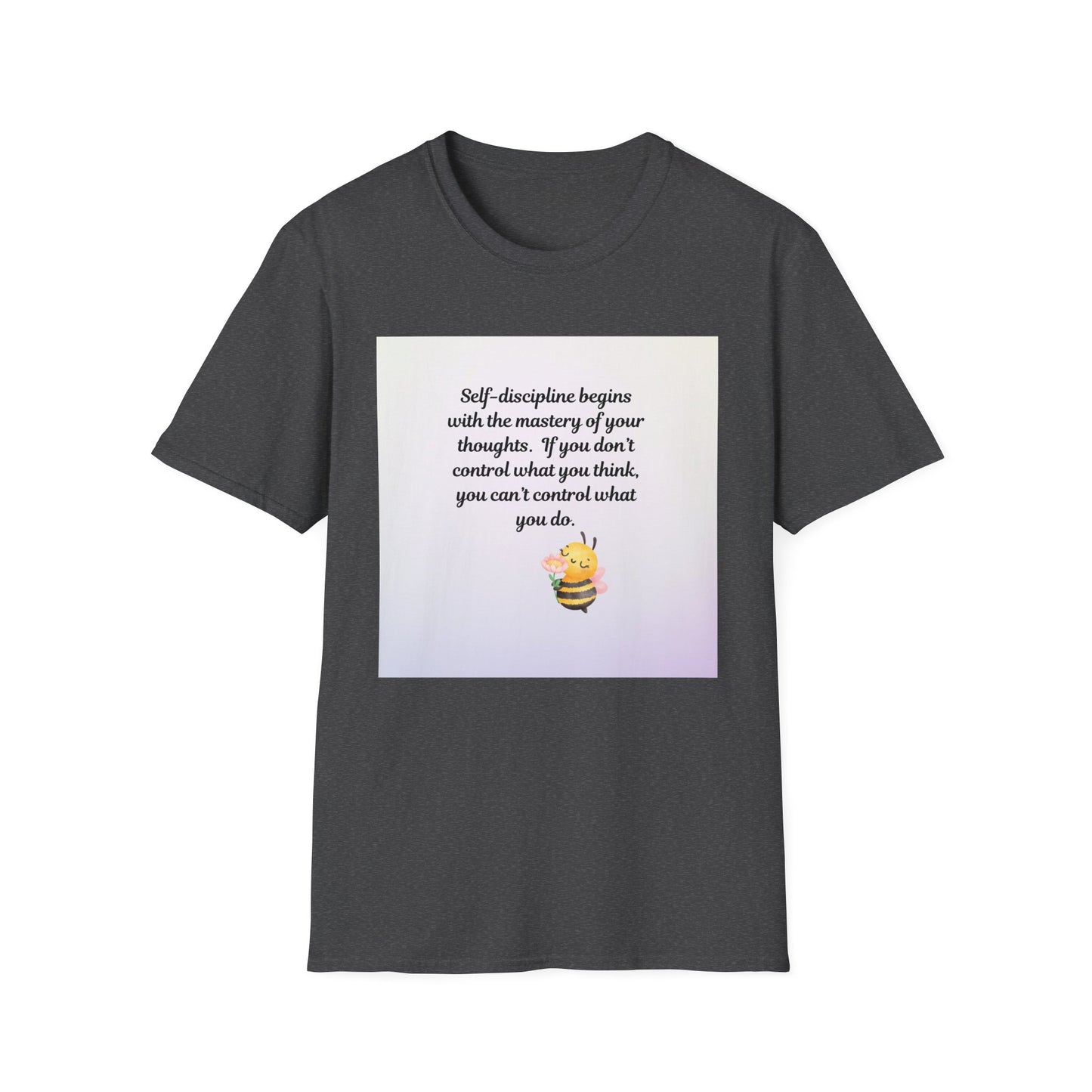 Inspirational Quote Softstyle T-Shirt, Motivational Tee, Gift for Fitness Lovers, Self-Discipline Shirt, Casual Wear
