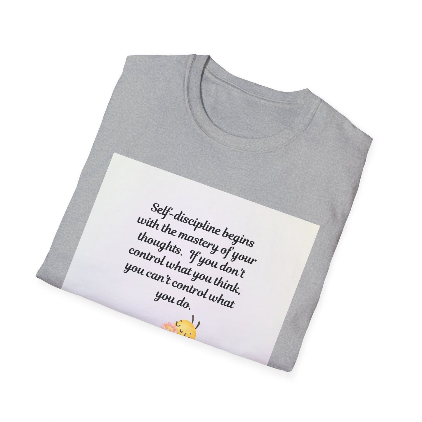 Inspirational Quote Softstyle T-Shirt, Motivational Tee, Gift for Fitness Lovers, Self-Discipline Shirt, Casual Wear