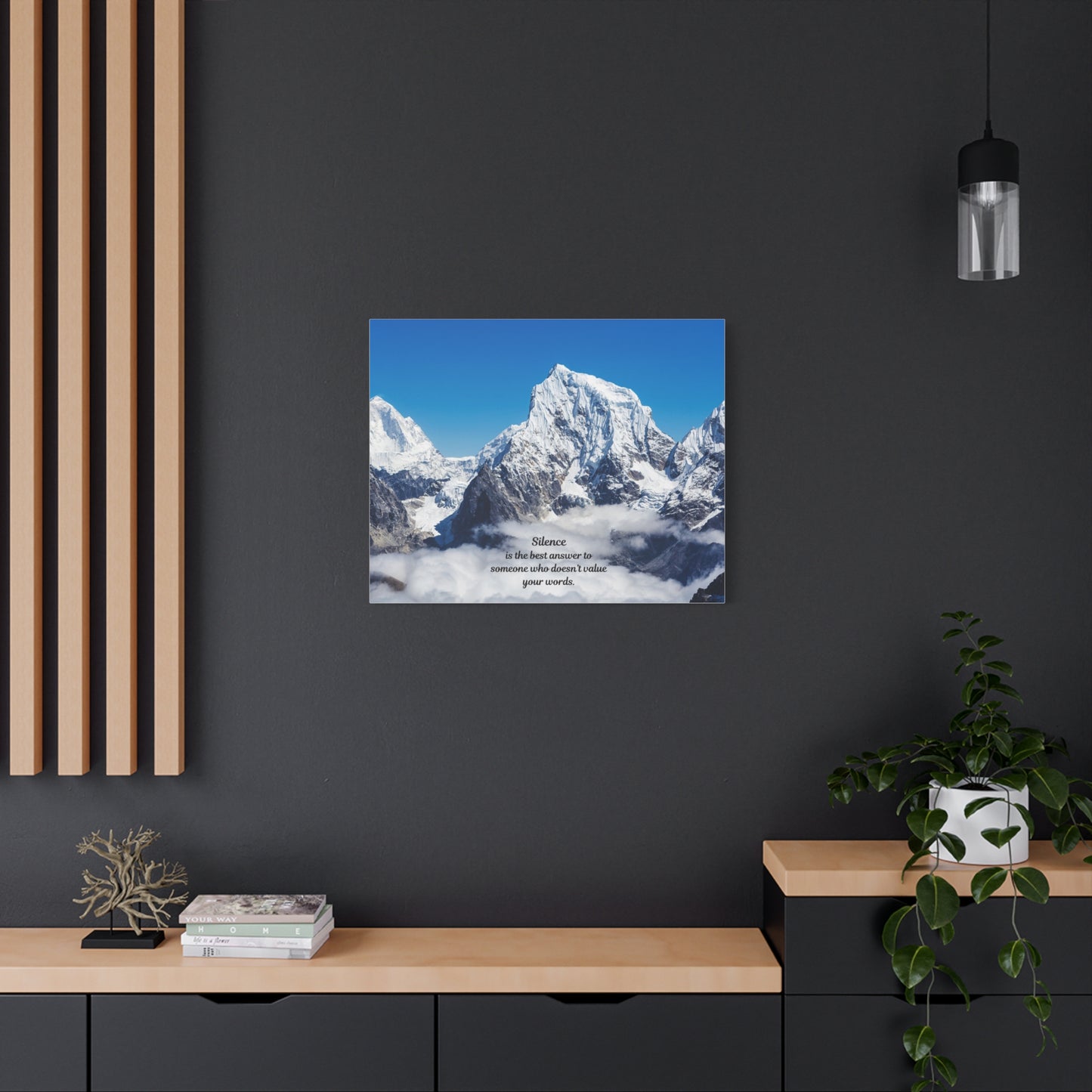 Inspirational Wall Art Canvas, Mountain Quote Decor, Motivational Home Decoration, Nature-inspired Artwork, Gift for Her