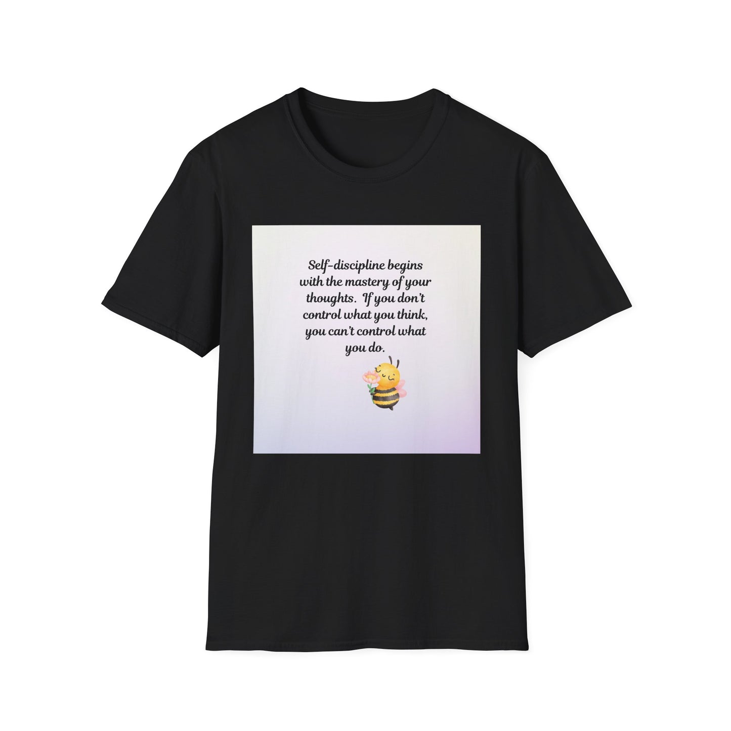 Inspirational Quote Softstyle T-Shirt, Motivational Tee, Gift for Fitness Lovers, Self-Discipline Shirt, Casual Wear