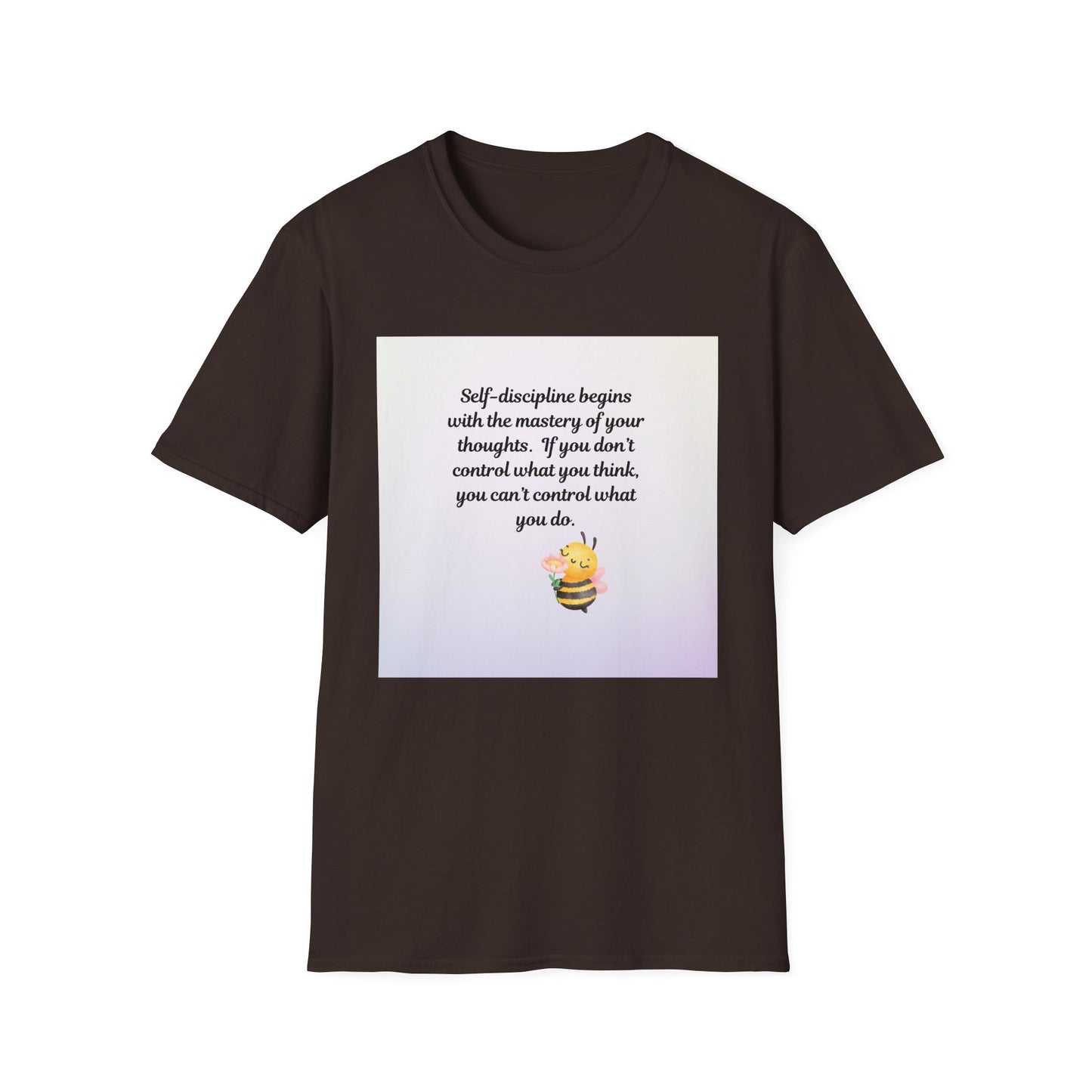 Inspirational Quote Softstyle T-Shirt, Motivational Tee, Gift for Fitness Lovers, Self-Discipline Shirt, Casual Wear