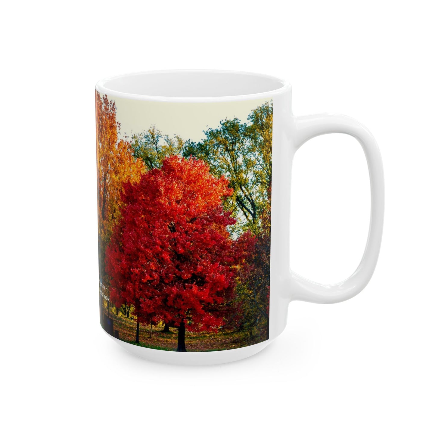 Autumn Inspiration Mug – Motivational Ceramic Coffee Cup, Fall Decor Gift, Gratitude Reminder, Cozy Beverage Holder