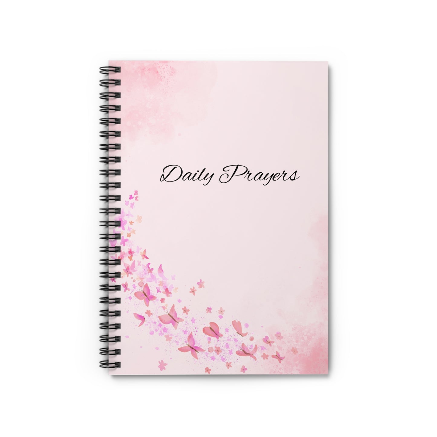 Praying Butterfly Spiral Notebook - Daily Prayers, Journal, Prayer Journal, Cute Stationery, Gift for Her, Floral Design