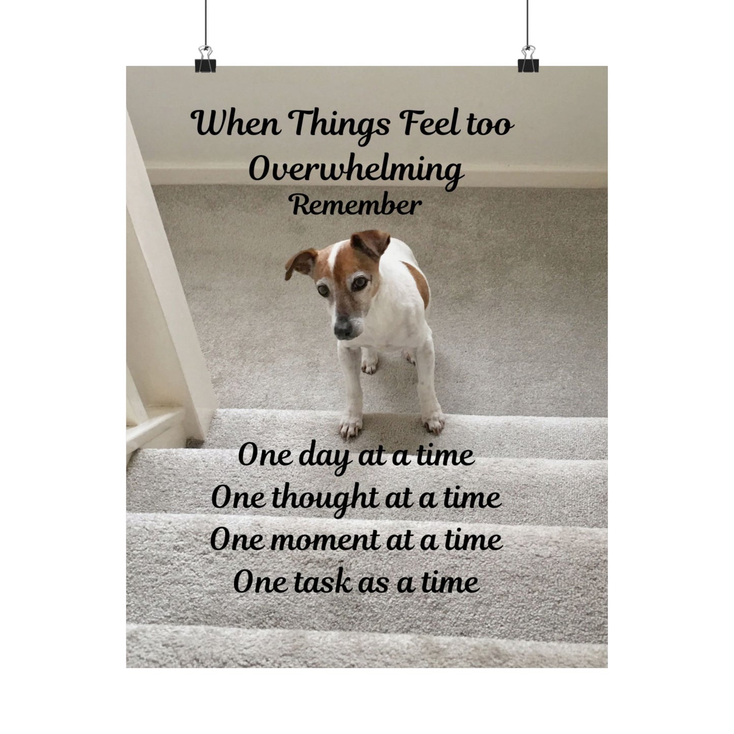 Inspiring Matte Vertical Posters, Motivational Wall Art, Dog-Themed Decor, Uplifting Home Decor, Gift for Dog Lovers