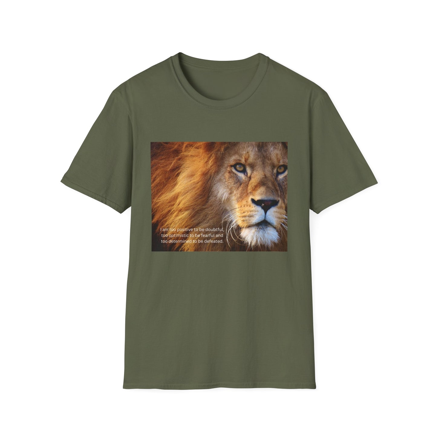 Lion's Roar Softstyle T-Shirt | Wildlife Lover Gift, Nature Tee, Animal Lover Shirt, Eco-Friendly Apparel, Front Design Export
