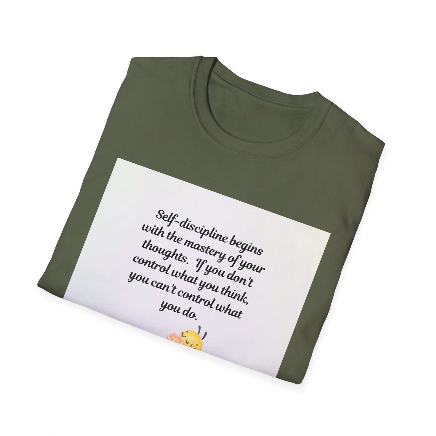 Inspirational Quote Softstyle T-Shirt, Motivational Tee, Gift for Fitness Lovers, Self-Discipline Shirt, Casual Wear