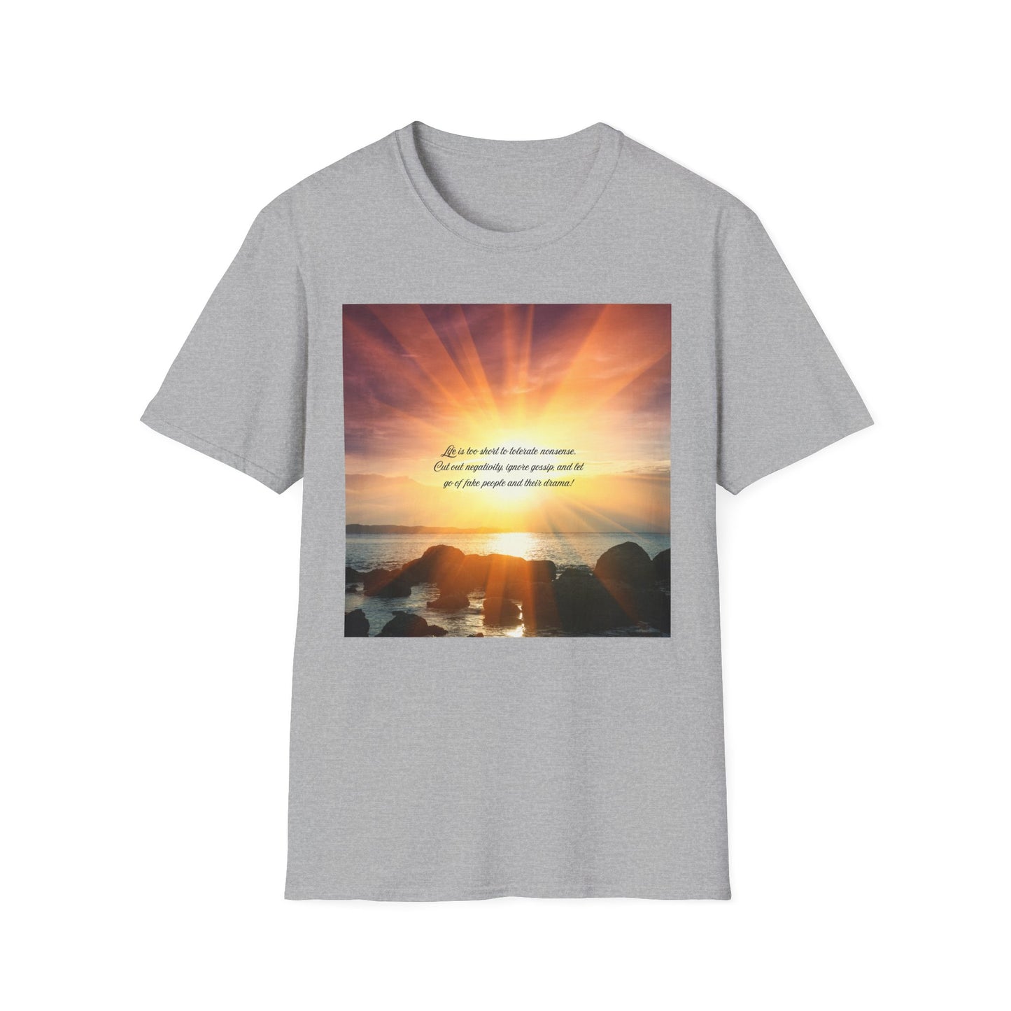 Inspirational Sunray T-Shirt, Motivational Tee, God’s Love Design, Softstyle T-Shirt, Everyday Wear, Gift for All Occasions