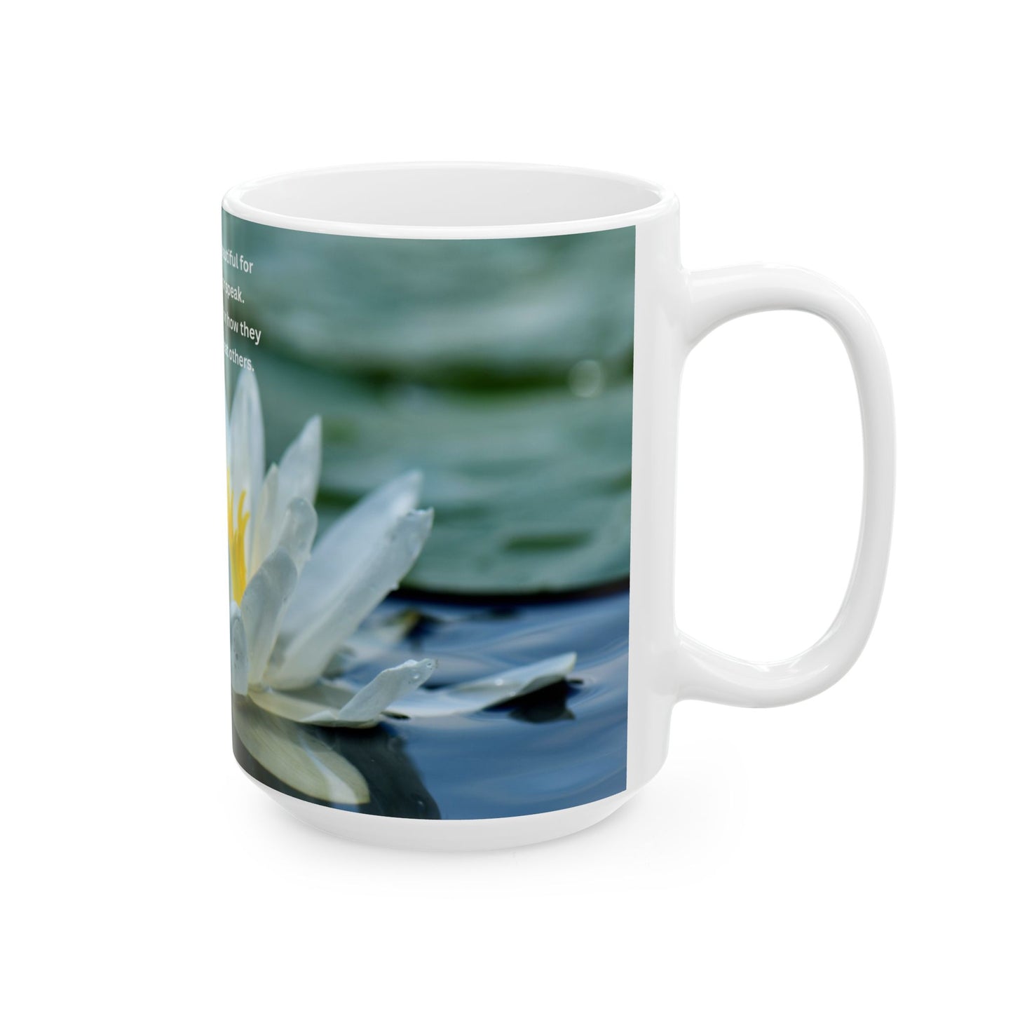 Lotus Flower Ceramic Mug with Inspirational Quote – 11oz & 15oz
