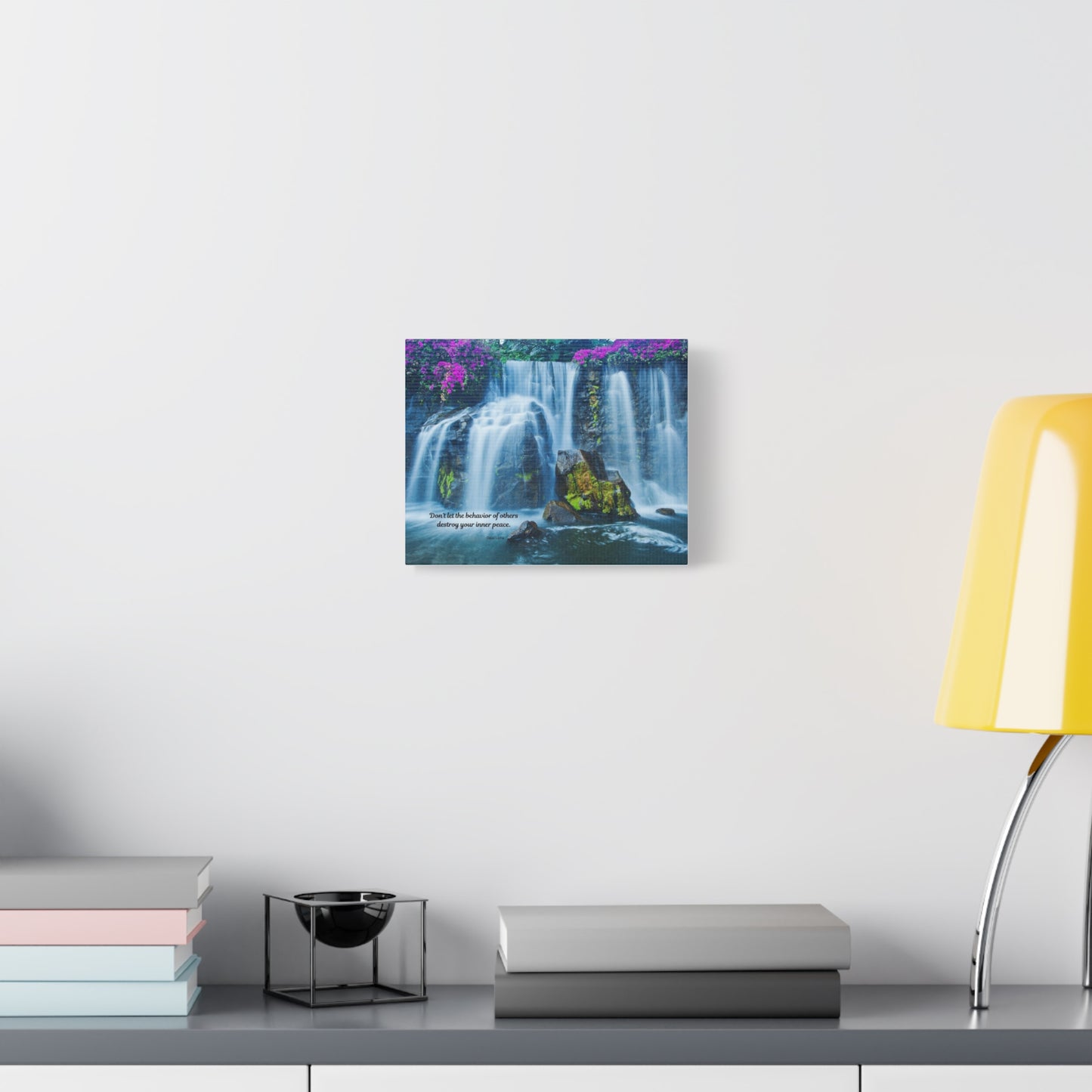 Waterfall Canvas Art Print, Inspirational Wall Decor, Meditation Wall Art, Serenity Home Decor, Gift for Mindfulness, Nature Artwork