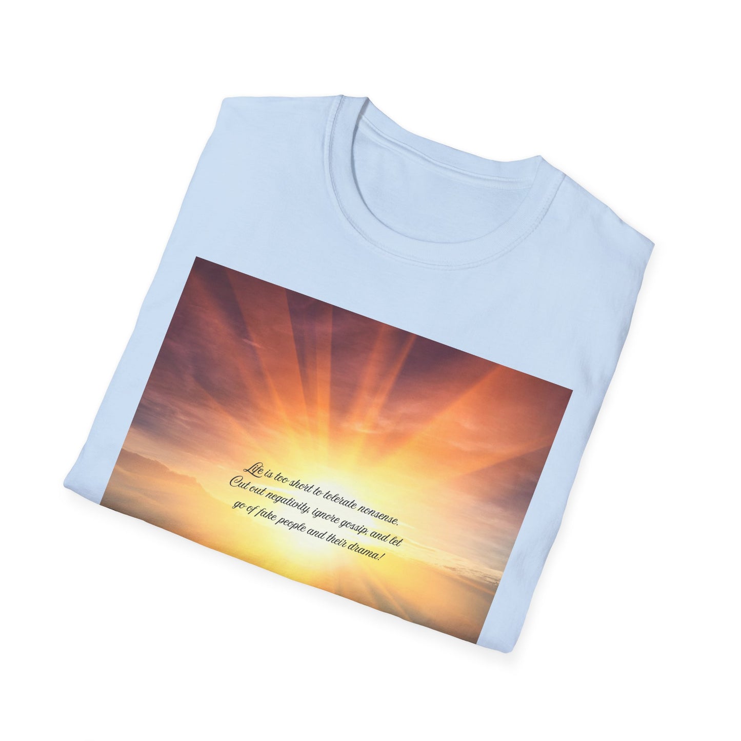 Inspirational Sunray T-Shirt, Motivational Tee, God’s Love Design, Softstyle T-Shirt, Everyday Wear, Gift for All Occasions