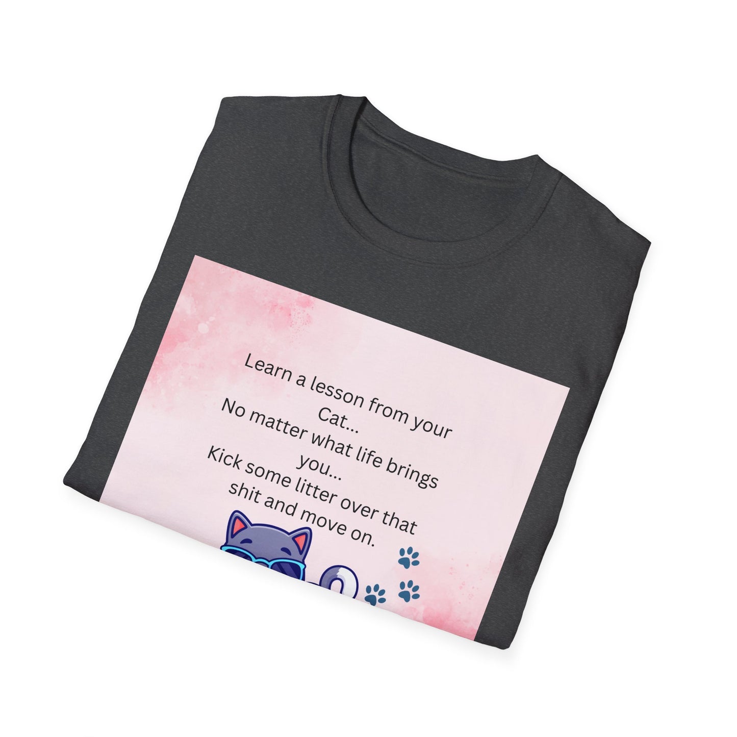 Reflective Cat Quote T-Shirt, Motivational Tee, Pet Lover Shirt, Gift for Cat Owners, Cute Cat Design, Funny Cat Lover Apparel
