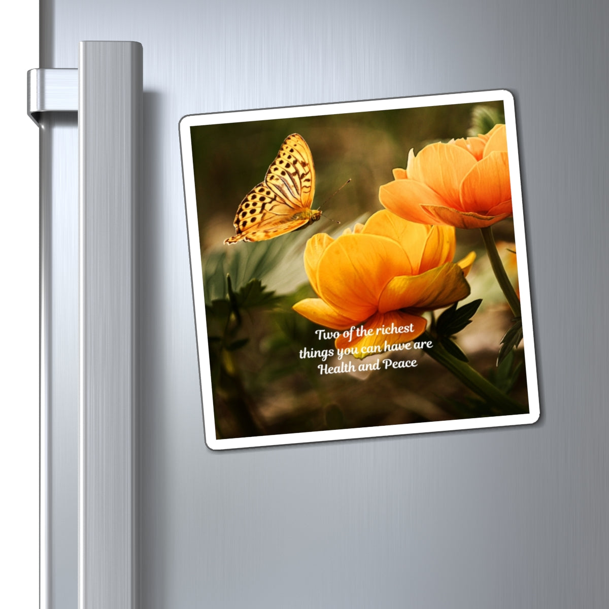 Nature-Inspired Motivational Magnets for Home Decor, Butterfly Magnet, Inspirational Gift, Kitchen Decor, Spring Theme
