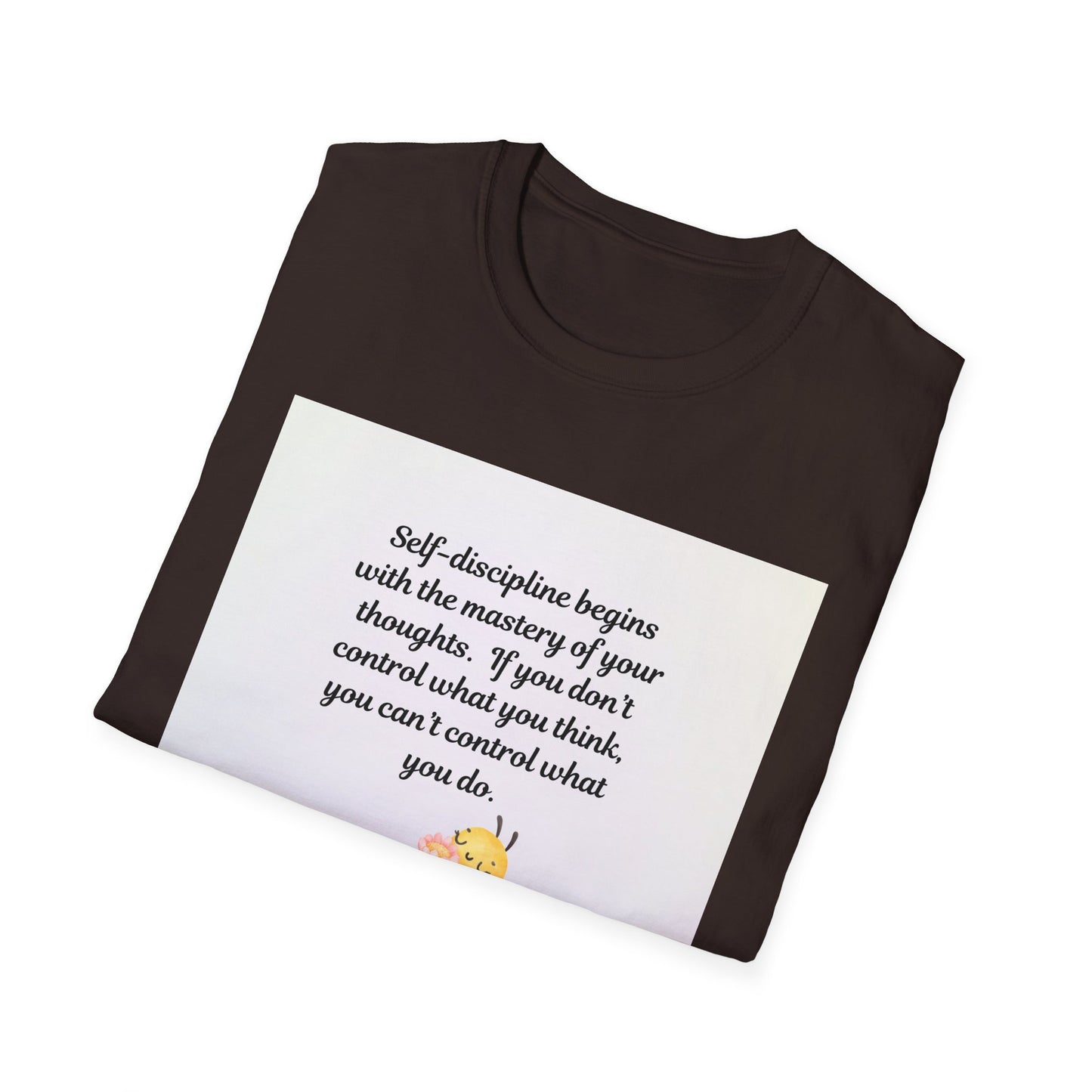 Inspirational Quote Softstyle T-Shirt, Motivational Tee, Gift for Fitness Lovers, Self-Discipline Shirt, Casual Wear