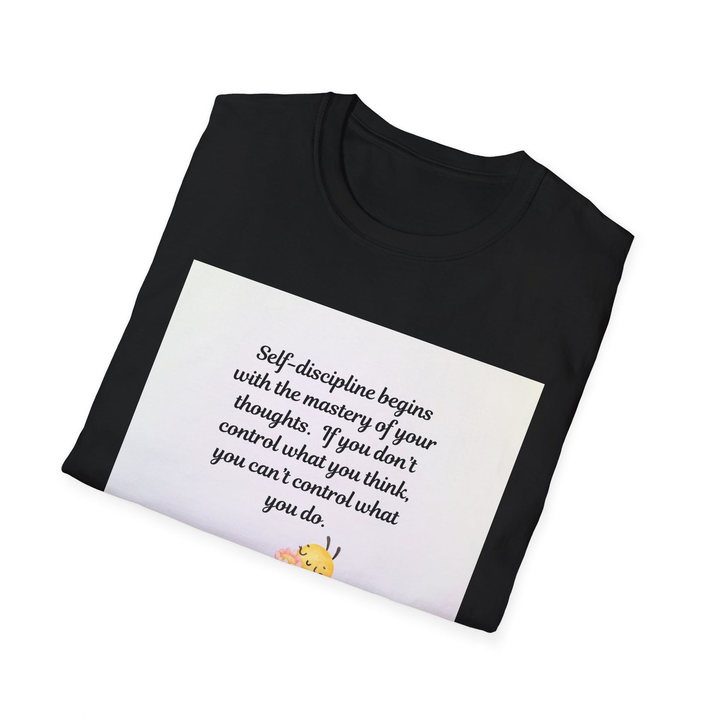 Inspirational Quote Softstyle T-Shirt, Motivational Tee, Gift for Fitness Lovers, Self-Discipline Shirt, Casual Wear