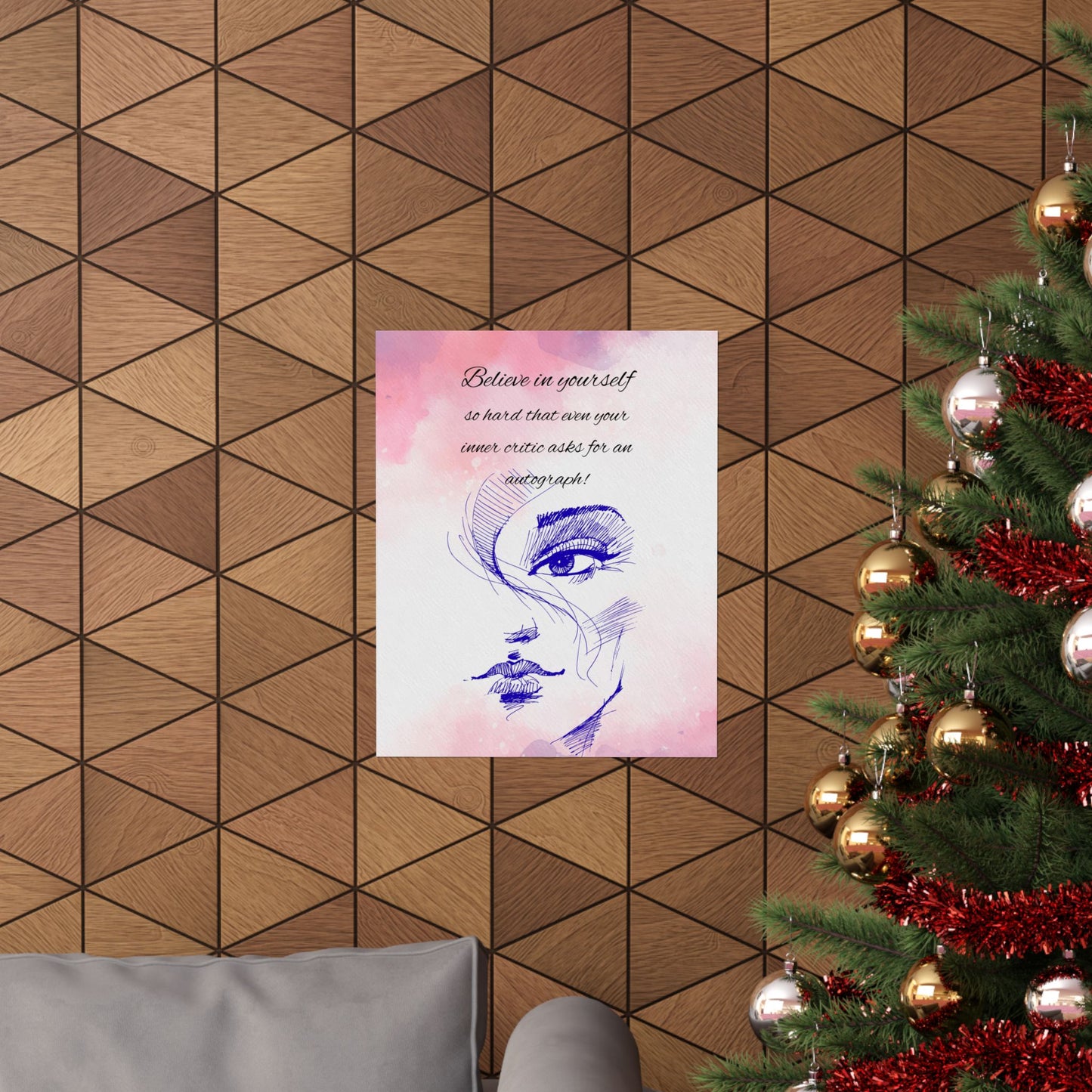 Motivational Art Print, Wall Decor, Inspirational Gift, Self-Love Poster, Pink Aesthetic Design