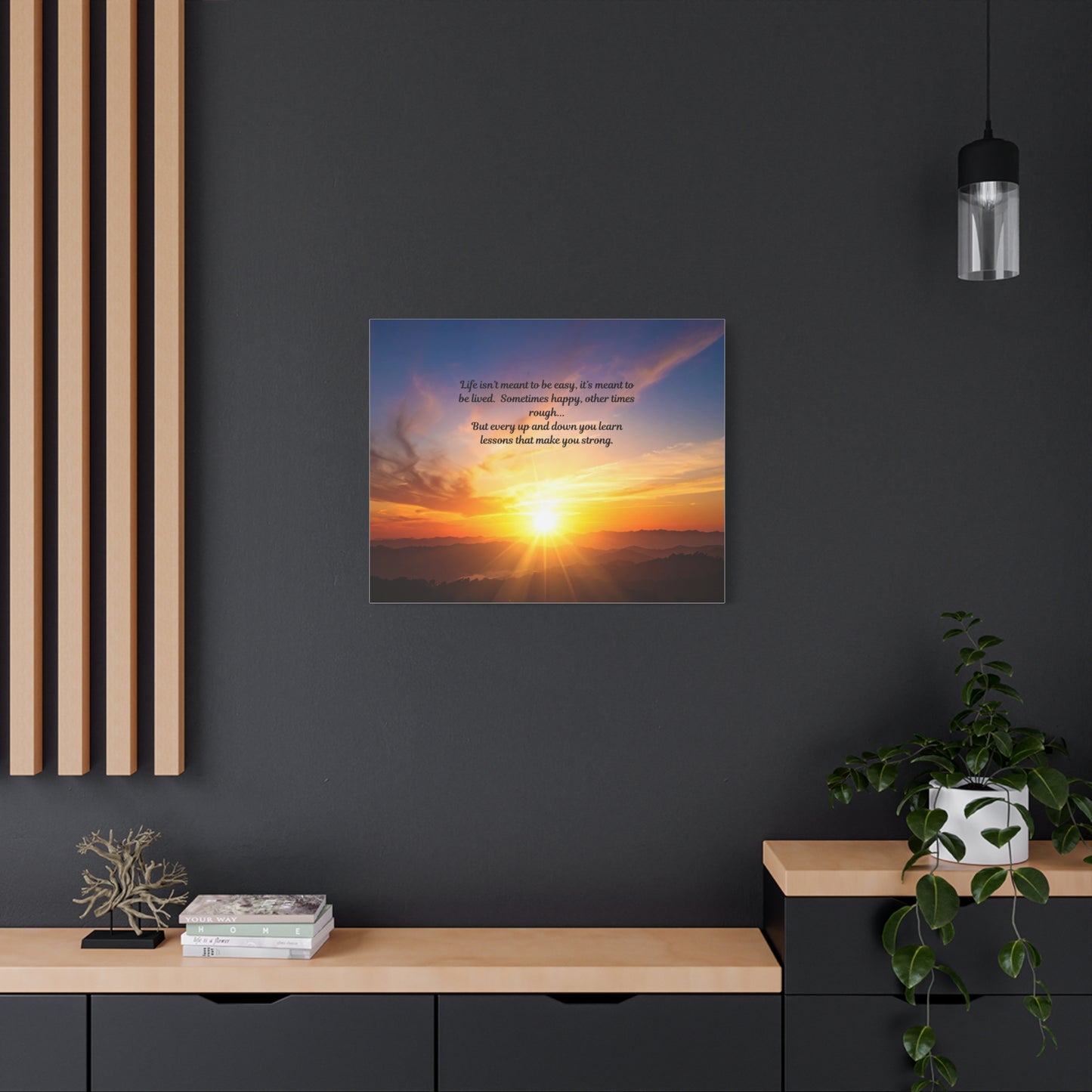 Inspirational Canvas Print, Motivational Wall Art, Positive Quote Decor, Home Office Gift, Uplifting Sunset Design