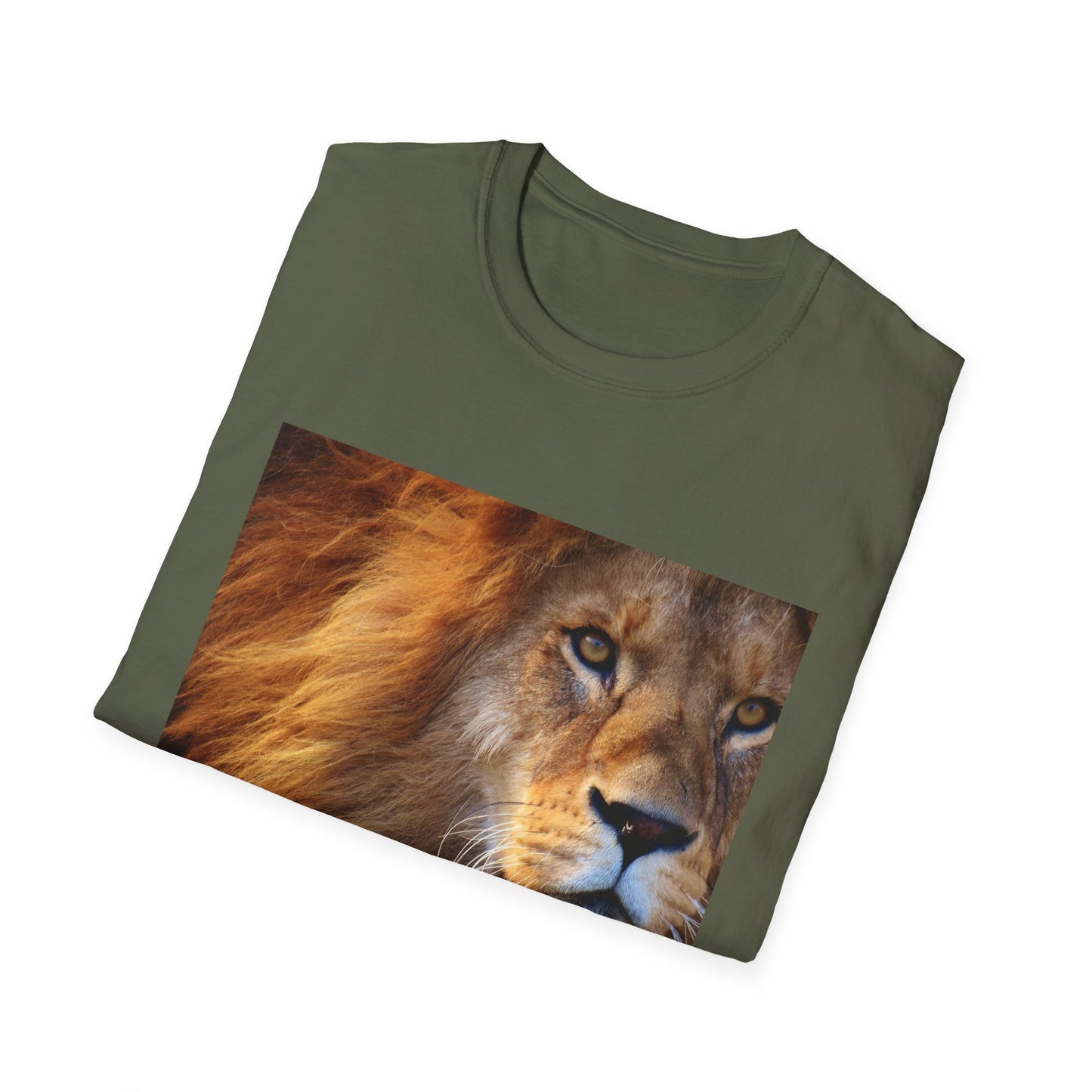 Lion's Roar Softstyle T-Shirt | Wildlife Lover Gift, Nature Tee, Animal Lover Shirt, Eco-Friendly Apparel, Front Design Export