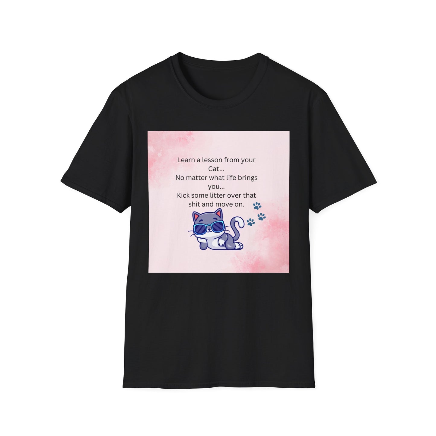 Reflective Cat Quote T-Shirt, Motivational Tee, Pet Lover Shirt, Gift for Cat Owners, Cute Cat Design, Funny Cat Lover Apparel