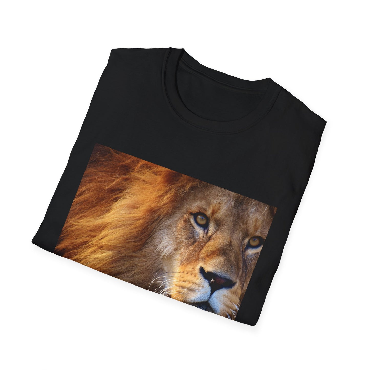 Lion's Roar Softstyle T-Shirt | Wildlife Lover Gift, Nature Tee, Animal Lover Shirt, Eco-Friendly Apparel, Front Design Export