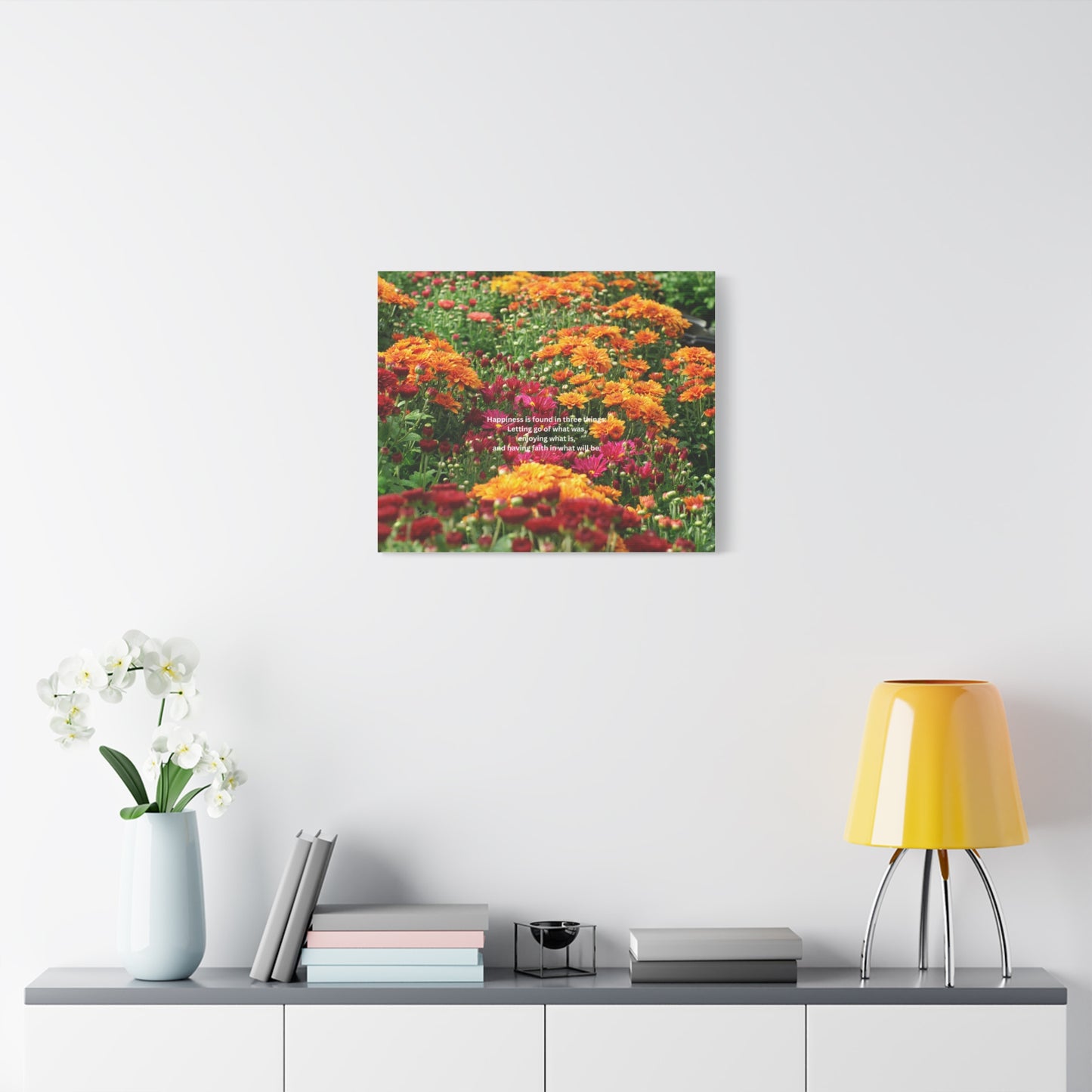 Floral Quote Canvas Print, Inspirational Wall Art, Bright Home Decor, Gift for Her, Motivational Artwork