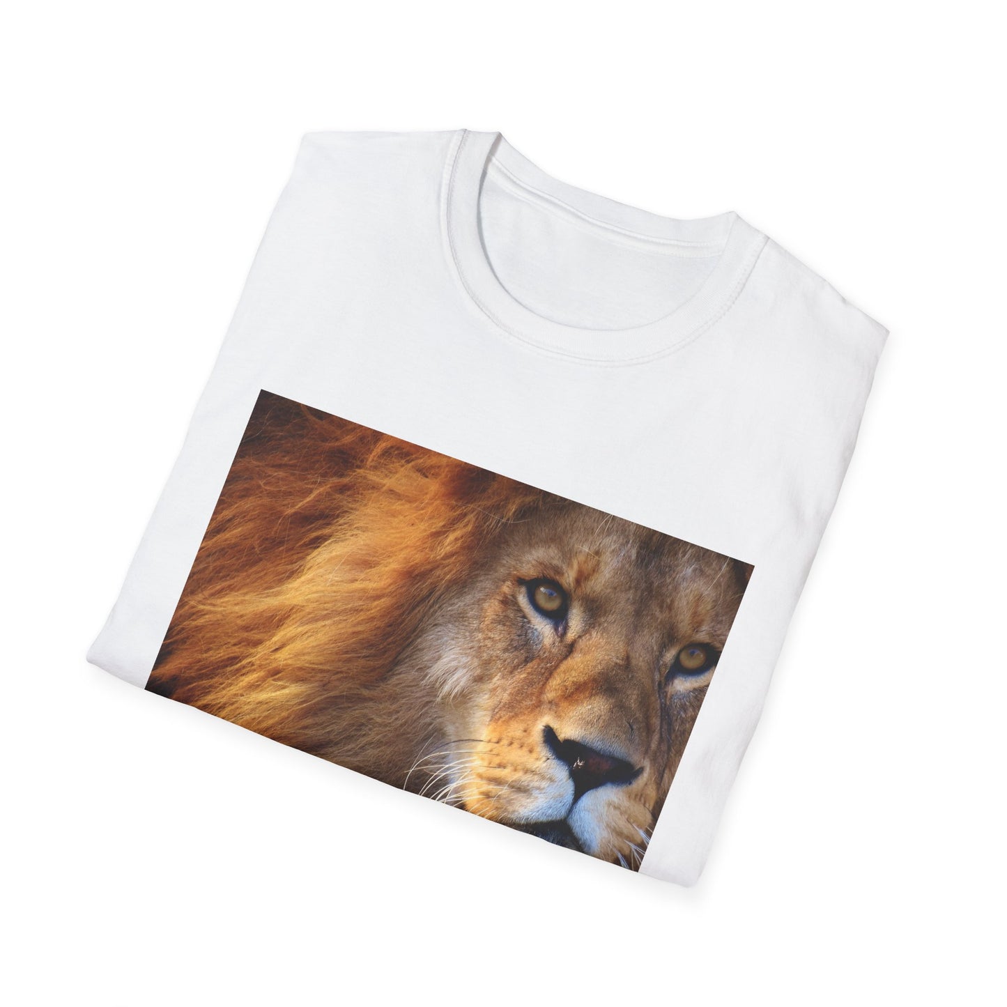 Lion's Roar Softstyle T-Shirt | Wildlife Lover Gift, Nature Tee, Animal Lover Shirt, Eco-Friendly Apparel, Front Design Export