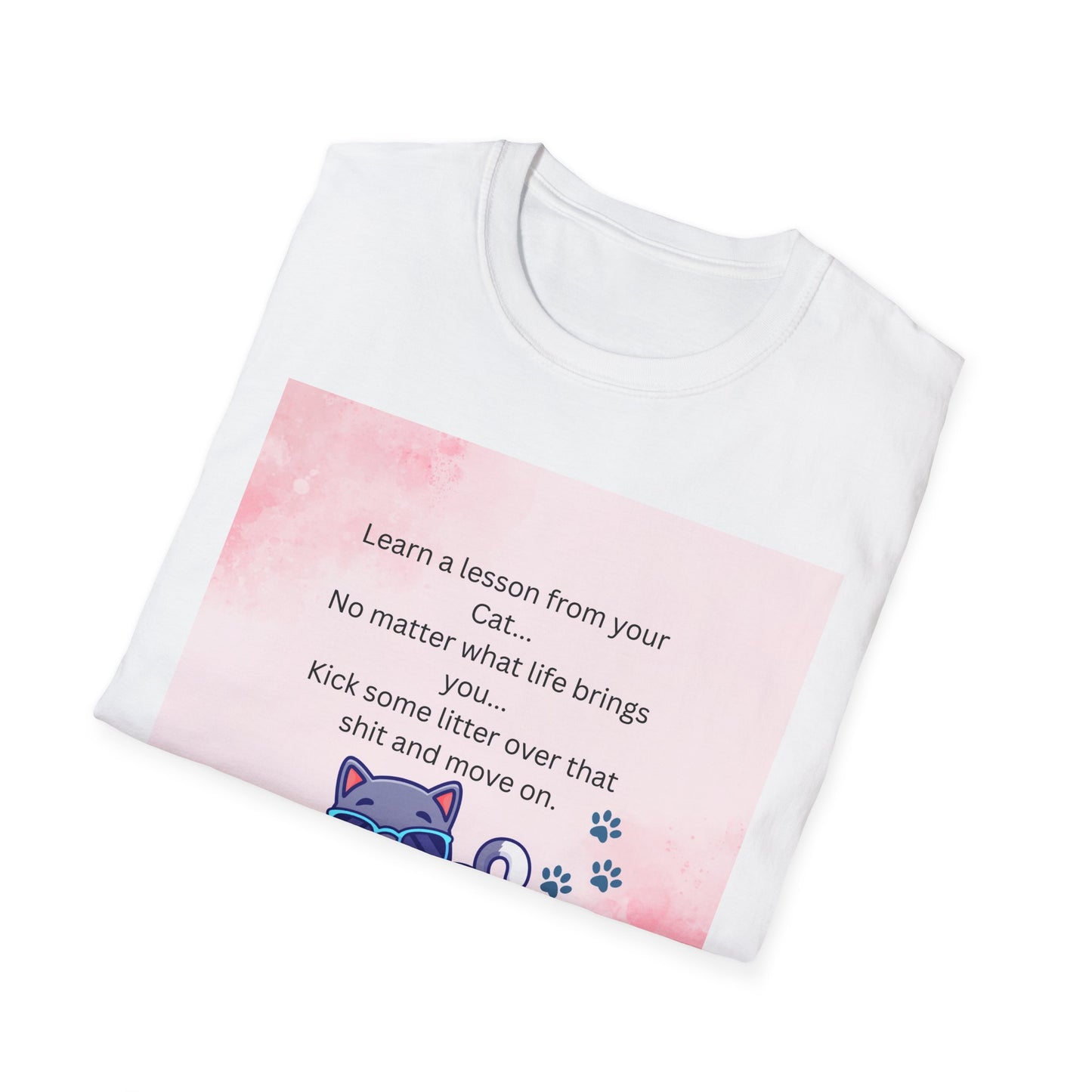 Reflective Cat Quote T-Shirt, Motivational Tee, Pet Lover Shirt, Gift for Cat Owners, Cute Cat Design, Funny Cat Lover Apparel