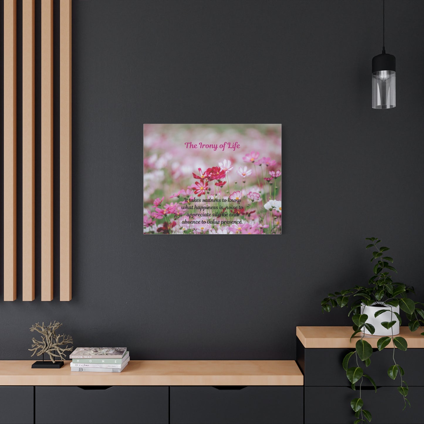Floral Wall Art Canvas Print, Inspirational Decor, Home Decor Gift, Motivational Wall Art