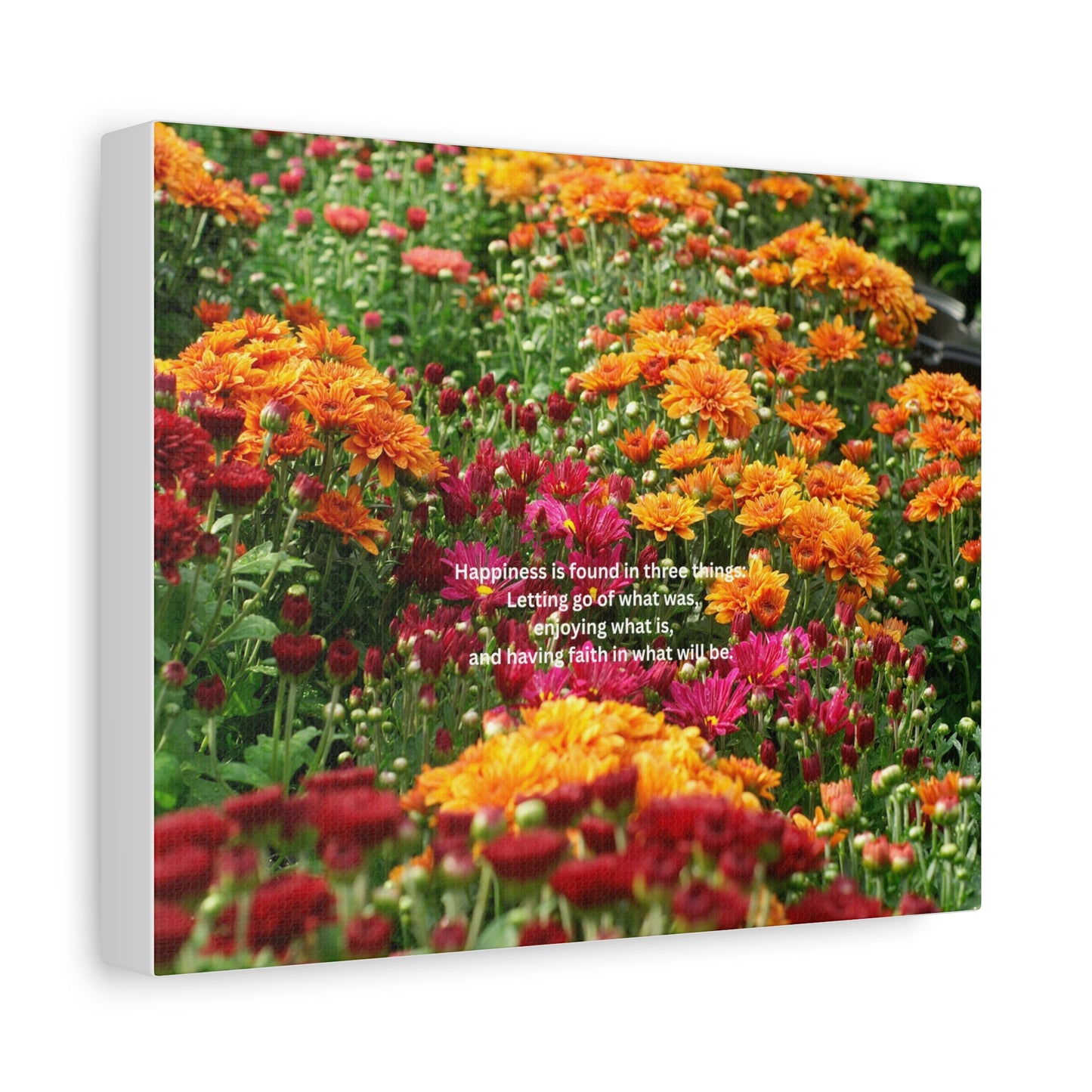 Floral Quote Canvas Print, Inspirational Wall Art, Bright Home Decor, Gift for Her, Motivational Artwork