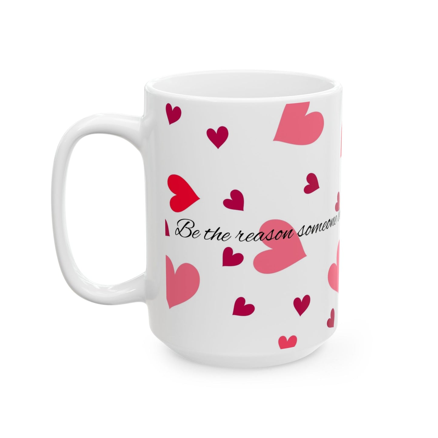 Valentine's Love Ceramic Mug, Heart Pattern Cup, Gift for Her, Coffee Tea Mug, Love Mug, Heartfelt Present