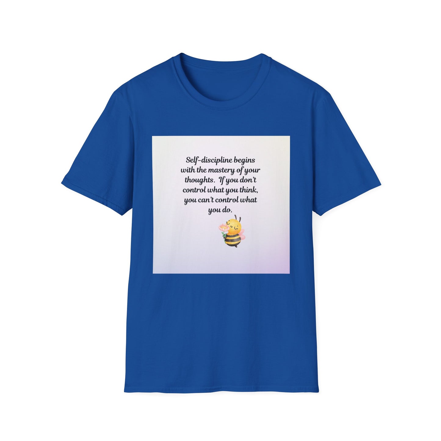 Inspirational Quote Softstyle T-Shirt, Motivational Tee, Gift for Fitness Lovers, Self-Discipline Shirt, Casual Wear