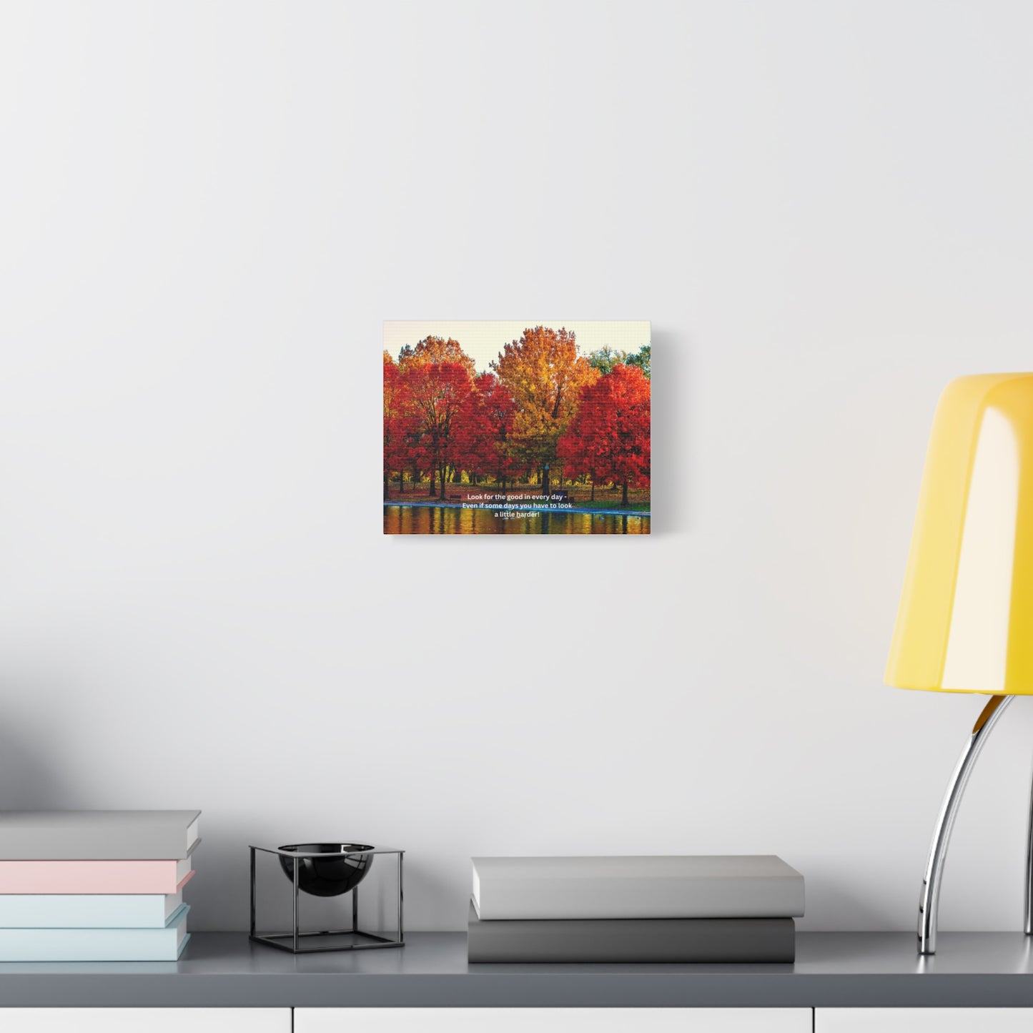 Inspirational Canvas Wall Art, Nature Decor, Positive Quote Print, Home Office Decoration, Fall Landscape