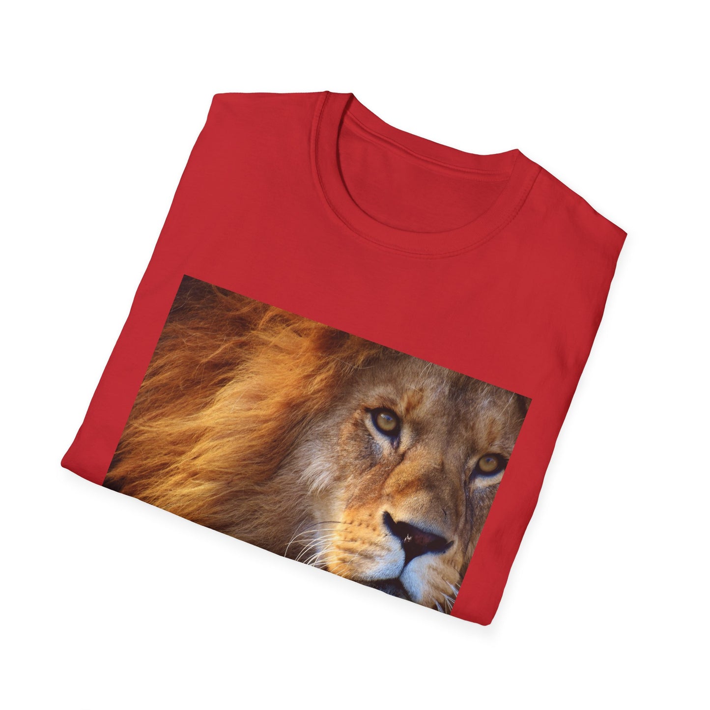 Lion's Roar Softstyle T-Shirt | Wildlife Lover Gift, Nature Tee, Animal Lover Shirt, Eco-Friendly Apparel, Front Design Export