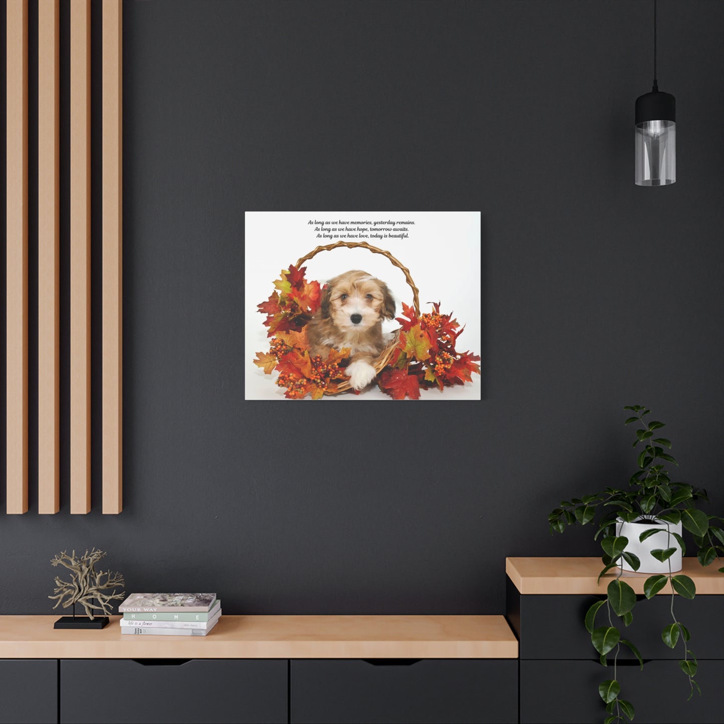 Inspirational Pet Canvas Print, Dog Art, Home Decor, Pet Loss Memorial, Fall Decor, Gift for Dog Lovers