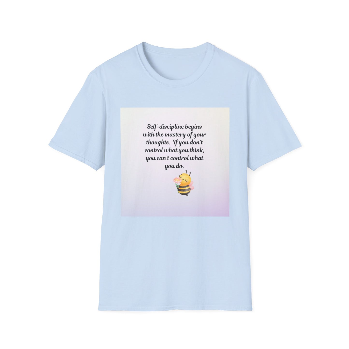 Inspirational Quote Softstyle T-Shirt, Motivational Tee, Gift for Fitness Lovers, Self-Discipline Shirt, Casual Wear