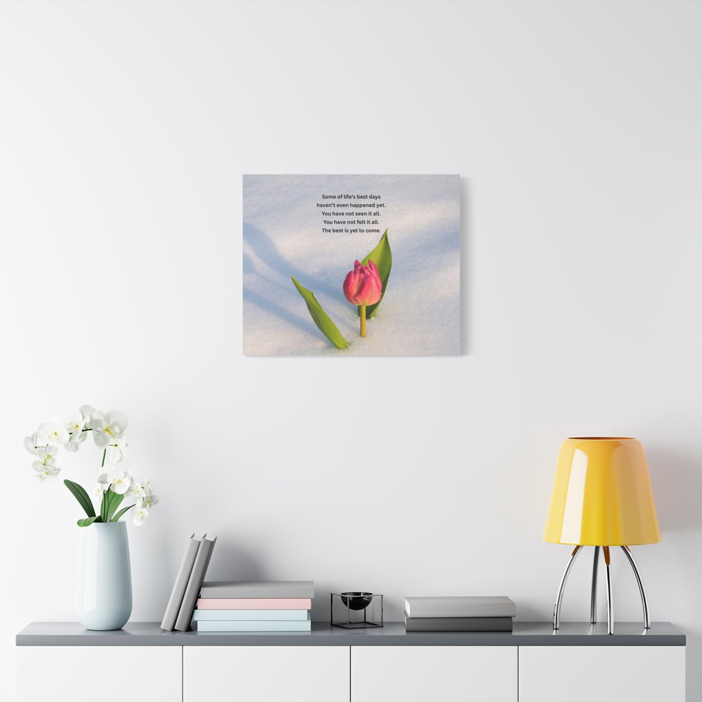 Canvas Wall Art – Inspirational Tulip Quote "Some of life's best days..."